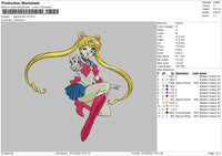 Sailormoon V3 Embroidery File 6 sizes