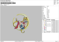 Sailormoon V5 Embroidery File 5 sizes