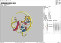 Sailormoon V5 Embroidery File 5 sizes