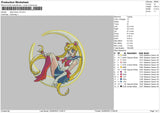 Sailormoon V5 Embroidery File 5 sizes