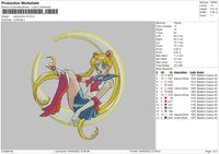 Sailormoon V5 Embroidery File 5 sizes