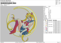 Sailormoon V5 Embroidery File 5 sizes