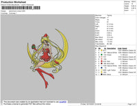 Sailormoon Xmas Embroidery File 4 size