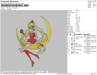 Sailormoon Xmas Embroidery File 4 size
