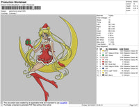 Sailormoon Xmas Embroidery File 4 size