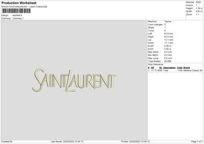 Saintext Embroidery File 6 sizes
