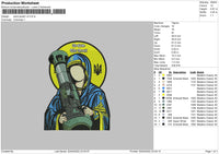 Saint Javelin V2 Embroidery File 4 size