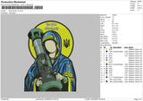 Saint Javelin V2 Embroidery File 4 size