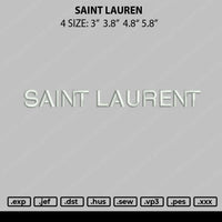 Saint Laurent Embroidery File 4 size