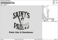 Saintstext 03 Embroidery File 6 sizes