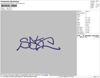 Sake Embroidery File 4 size