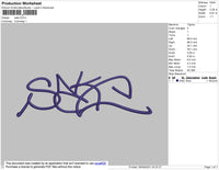 Sake Embroidery File 4 size