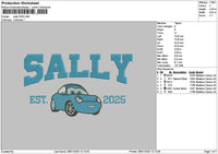 Nike Sally 2025 2012 Embroidery File 6 sizes