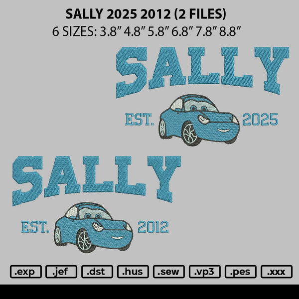 Nike Sally 2025 2012 Embroidery File 6 sizes
