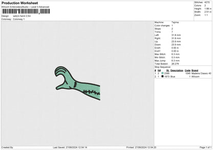 Sally's hand Embroidery File 6 sizes