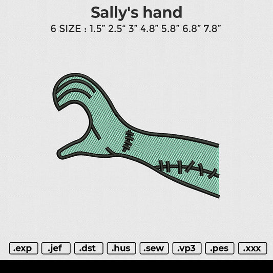 Sally's hand Embroidery File 6 sizes