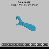 Saly Hand Embroidery File 6 sizes