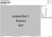 Samantatext Embroidery File 6 sizes