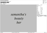 Samantatext Embroidery File 6 sizes
