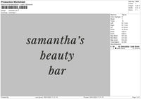 Samantatext Embroidery File 6 sizes