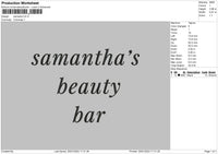Samantatext Embroidery File 6 sizes