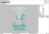 Samnthatext 01 Embroidery File 6 sizes