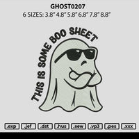 Ghost 0207 Embroidery File 6 sizes