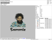 Sammie Embroidery File 4 size