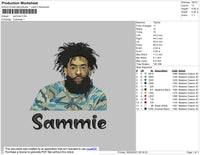 Sammie Embroidery File 4 size