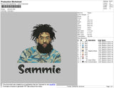Sammie Embroidery File 4 size
