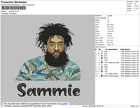 Sammie Embroidery File 4 size