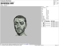 Sam Smith Embroidery File 4 size