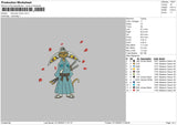 Samurai Momo Embroidery File 6 sizes