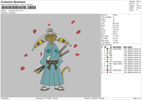 Samurai Momo Embroidery File 6 sizes
