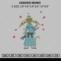 Samurai Momo Embroidery File 6 sizes