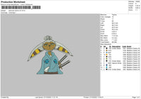 Samurai Momo V2 Embroidery File 6 sizes