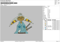 Samurai Momo V2 Embroidery File 6 sizes