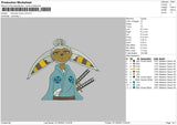 Samurai Momo V2 Embroidery File 6 sizes