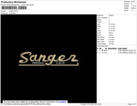 Sanger Embroidery File 4 size