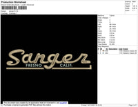 Sanger Embroidery File 4 size