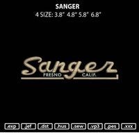 Sanger Embroidery File 4 size