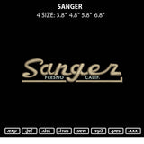 Sanger Embroidery File 4 size
