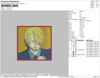Sanji Embroidery File 4 size