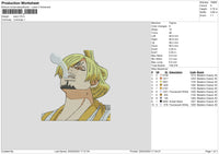 Sanji Embroidery File 6 sizes