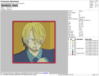 Sanji Embroidery File 4 size