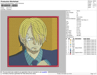 Sanji Embroidery File 4 size