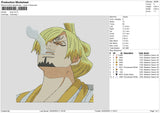 Sanji Embroidery File 6 sizes