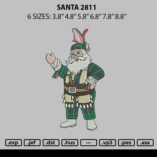 Santa 2811 Embroidery File 6 sizes