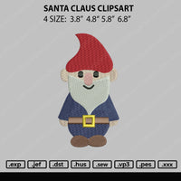 Santa Claus Clipsart Embroidery File 4 size