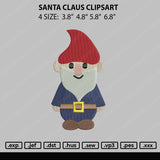 Santa Claus Clipsart Embroidery File 4 size